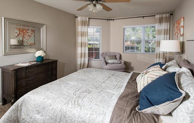 Light filled bedroom at Legends at Rancho Belago 13292 Lasselle Street, 92553