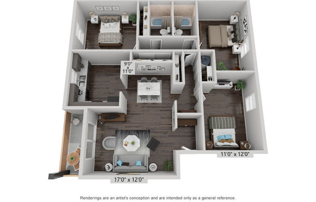 3 beds, 2 baths, 1,580 sqft, $1,738