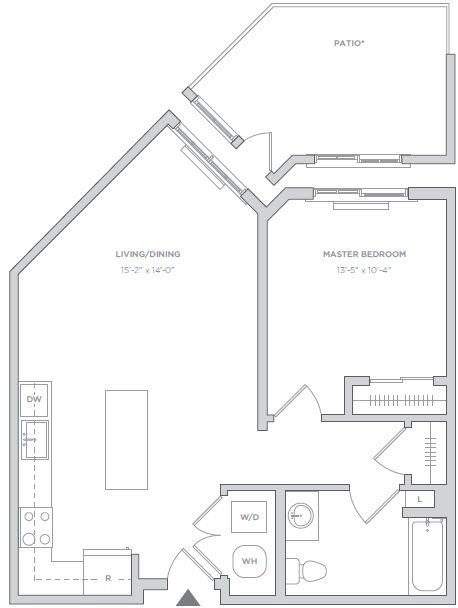 1 bed, 1 bath, 747 sqft, $2,450