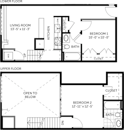 2 beds, 2 baths, 958 sqft, $1,346