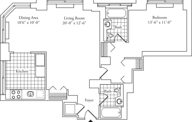 1 bed, 1 bath, 941 sqft, $6,057, Unit 39B