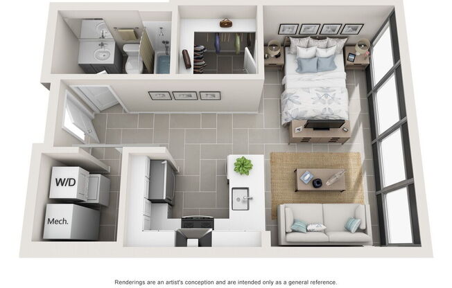 Studio, 1 bath, 472 sqft, $1,854