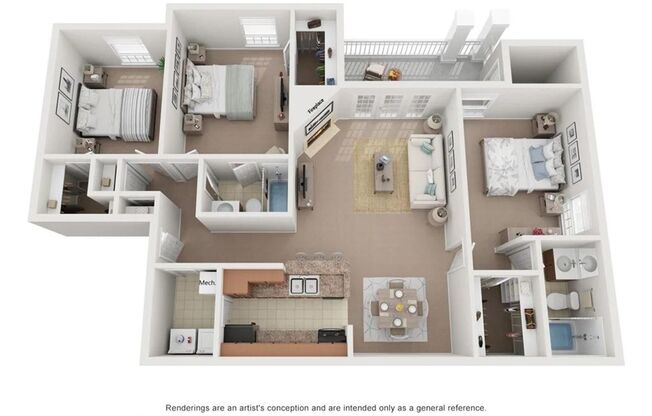 3 beds, 2 baths, 1,220 sqft, $2,485, Unit 1285-203