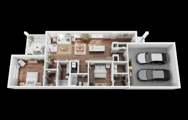 2 beds, 2 baths, 1,300 sqft, $3,199