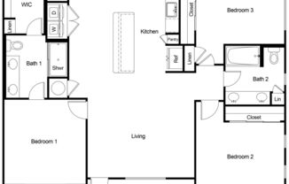 3 beds, 2 baths, 1,346 sqft, $2,240