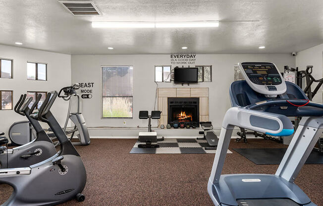 our apartments have a gym with plenty of equipment