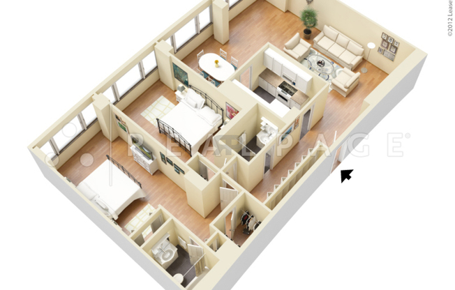 2 beds, 2 baths, 1,320 sqft, $2,264