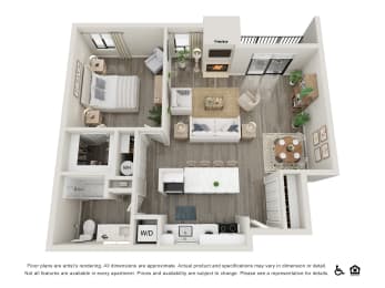 1 bed, 1 bath, 867 sqft, $1,527