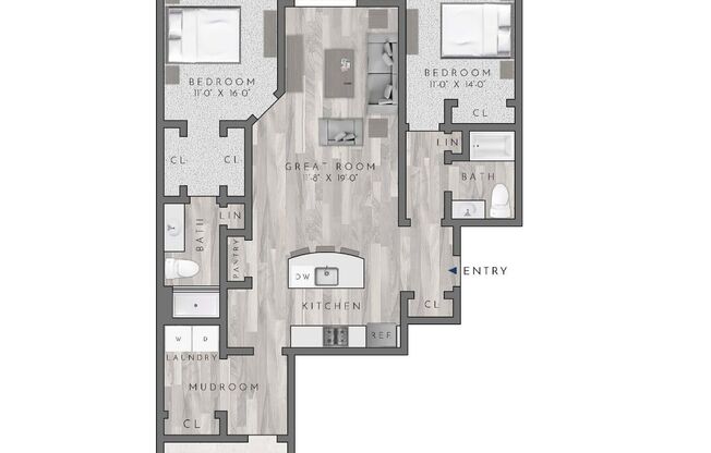 2 beds, 2 baths, 1,415 sqft, $3,640