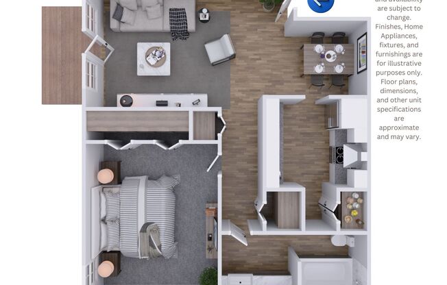 1 bed, 1 bath, 829 sqft, $1,242, Unit 202A