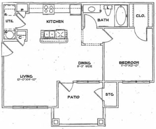 1 bed, 1 bath, 702 sqft, $1,435