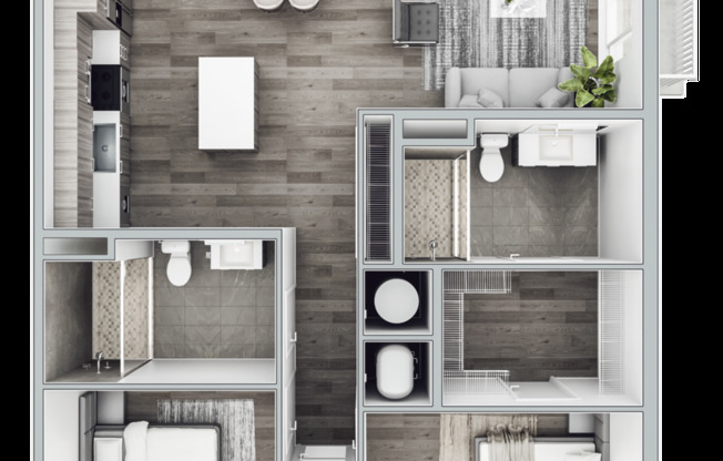 2 beds, 2 baths, 1,193 sqft, $3,009