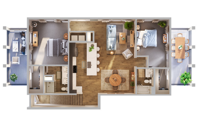 2 beds, 2 baths, 1,340 sqft, $2,175, Unit 1105