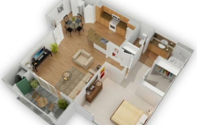 1 bed, 1 bath, 766 sqft, $1,392