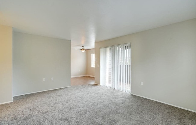 Living room with patio doors