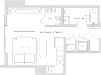 Studio, 1 bath, 454 sqft, $2,520