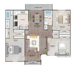 3 beds, 2.5 baths, 1,400 sqft, $1,650