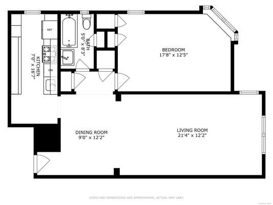 1 bed, 1 bath, 886 sqft, $2,875, Unit B44