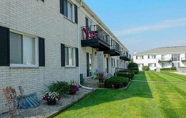 Lush Landscaping at Regents Court Apartments,33105 Warren Road, Westland MI,48185