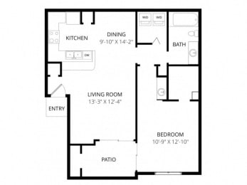 1 bed, 1 bath, 729 sqft, $935