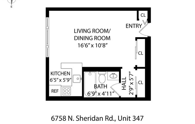 Studio, 1 bath, 275 sqft, $1,400, Unit 347