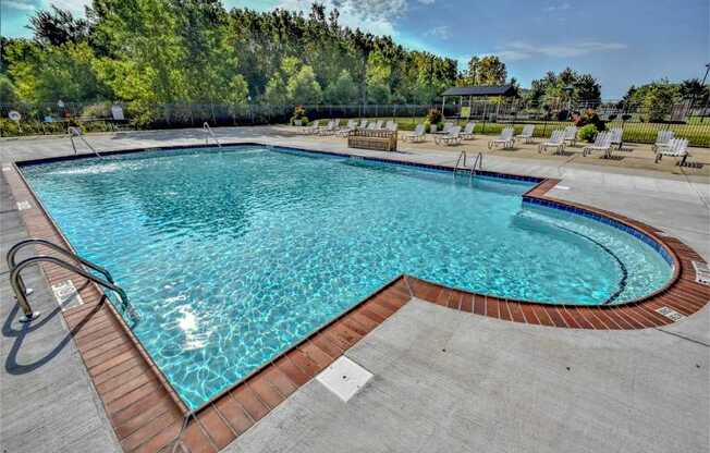 A large outdoor swimming pool at Evergreen, Merrillville