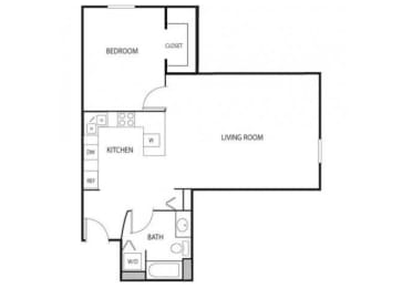 1 bed, 1 bath, 812 sqft, $1,685