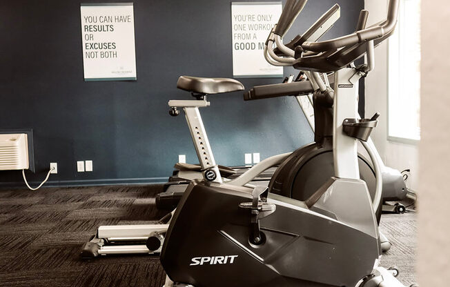 Exercise Bikes in Gym at Willow crossings apartments