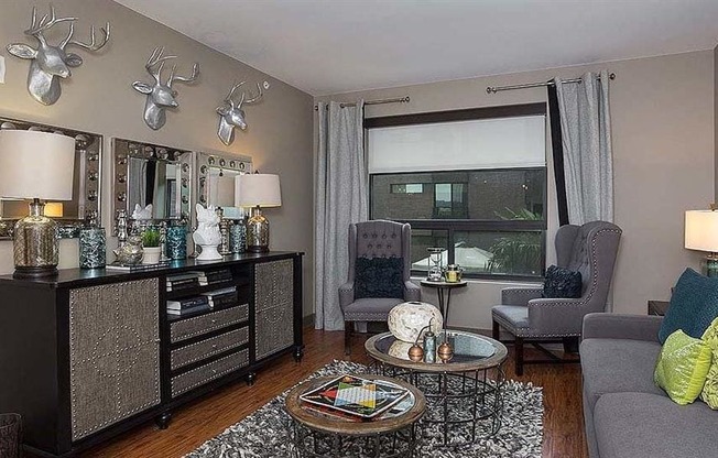 Modern Living Room at Berkshire Riverview, Austin, Texas