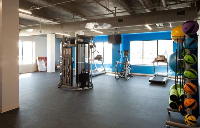 Hub | Fitness Center | Peloton Bike | Treadmill | Free Weights | Three Sixty Real Estate