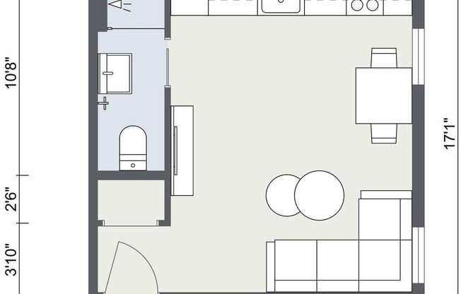 Studio, 1 bath, 300 sqft, $1,895, Unit 4820-23