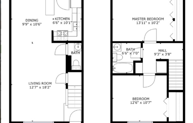 2 beds, 1.5 baths, 957 sqft, $1,725, Unit 101