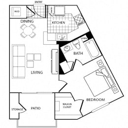 1 bed, 1 bath, 647 sqft, $2,842