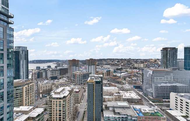 Unwind after a long day on your private balcony with these incredible views at Cirrus, Seattle, WA