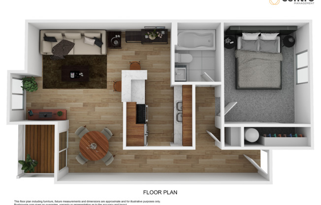 1 bed, 1 bath, 550 sqft, $1,395, Unit C04