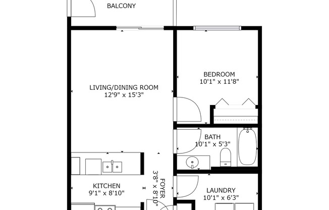 1 bed, 1 bath, 608 sqft, $1,580, Unit 3449-09