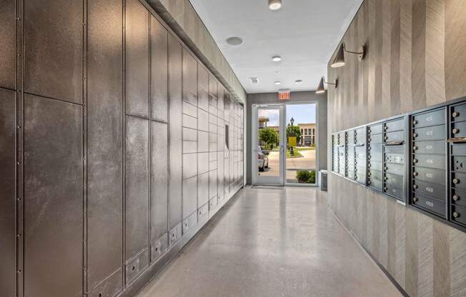 package lockers and mail room