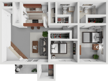 2 beds, 2 baths, 1,030 sqft, $1,180