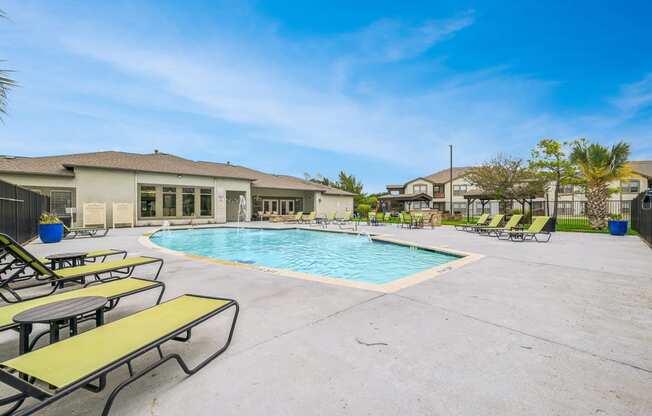 the swimming pool at our apartments