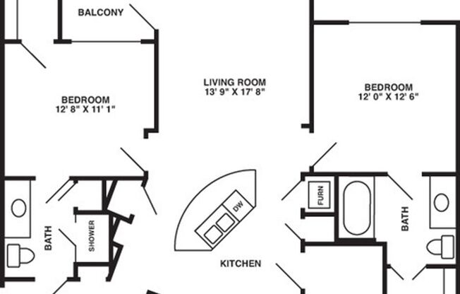 2 beds, 2 baths, 894 sqft, $1,595, Unit B - 1004 Unit 207 - B1078