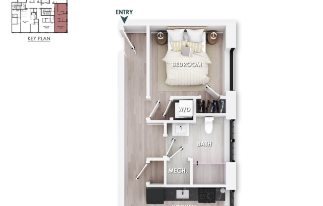 1 bed, 1 bath, 725 sqft, $1,850, Unit 304