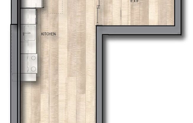 1 bed, 1 bath, 509 sqft, $2,100, Unit Unit 305