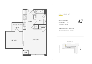 1 bed, 1 bath, 661 sqft, $2,075