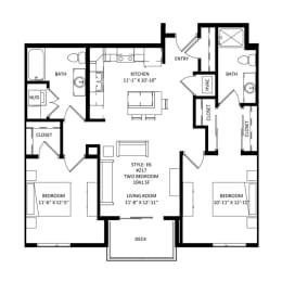 2 beds, 2 baths, 1,041 sqft, $2,350