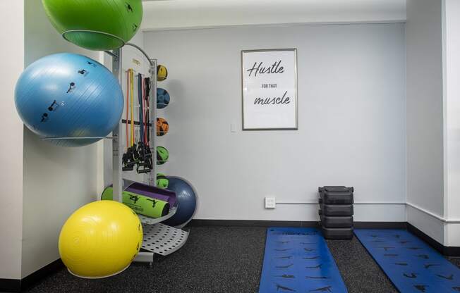 Fitness Center With Modern Equipment at Twin Towers, Chicago, 60615