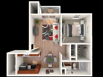 Studio, 1 bath, 708 sqft, $1,175