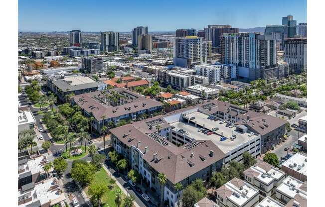 aerial view of Roosevelt Square luxury Phoenix apartments