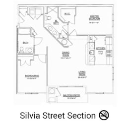 2 beds, 2 baths, 1,288 sqft, $2,535