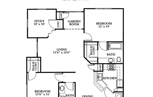 2 beds, 2 baths, 1,261 sqft, $1,810, Unit 0629