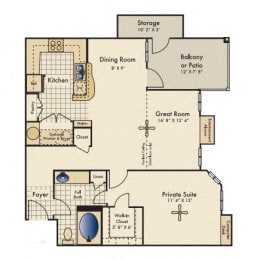 1 bed, 1 bath, 873 sqft, $1,195